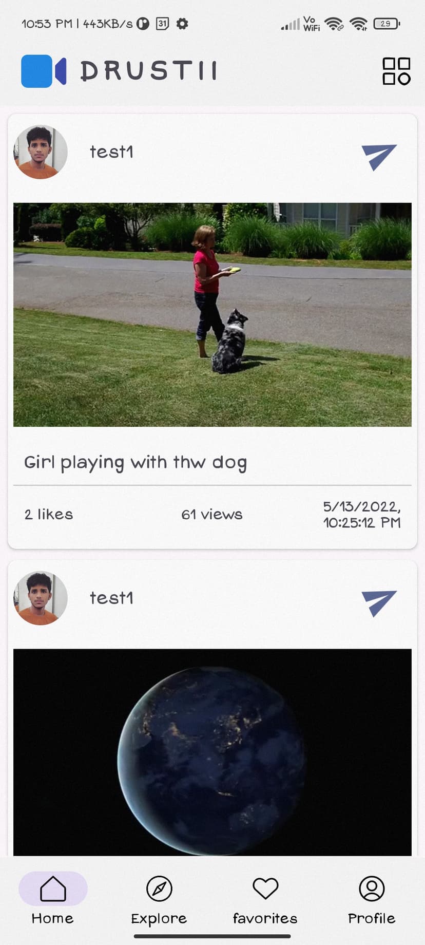Drustii - Video Social Media Application