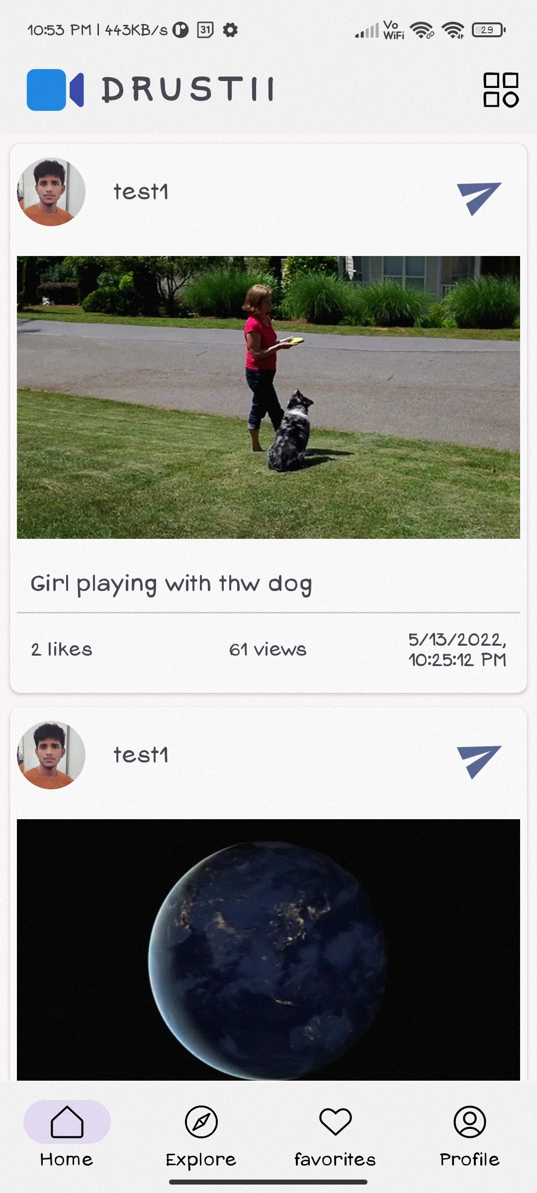 Drustii - Video Social Media Application